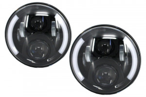 Faruri Full LED CREE compatibil cu Jeep Wrangler JK 2007-2017