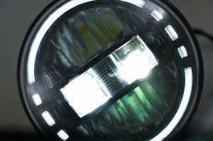 Faruri Full LED CREE Dublu Proiector compatibil cu Jeep Wrangler JK TJ LJ 2007-2014, 2018-> - Img 3