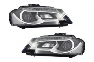 Faruri LED compatibil cu Audi A3 8P1 2008-2012 Negru