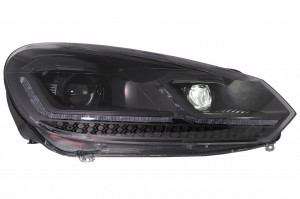 Faruri LED compatibil cu VW Golf 6 VI 2008-2013 Facelift G7.5 Design Negru Semnalizare Secventiala LHD - Img 4