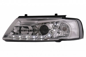 Faruri LED compatibil cu VW Passat B5 3B 1996-2000 Crom - Img 2