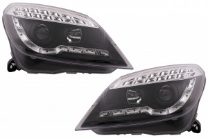 Faruri LED DRL compatibil cu Opel Astra H 2004-2009 Negru - Img 2