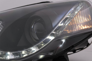 Faruri LED DRL compatibil cu VW Passat B6 3C 2005-2010 Negru - Img 3