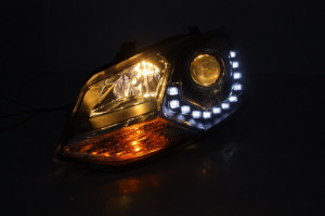 Faruri LED DRL Lumini de zi Optic Dayline compatibil cu VW Polo 6R 2009-2017 Negre - Img 4