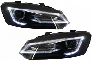 Faruri LED XENON HID compatibil cu VW Polo 6R / 6C / 61 2011-2017 Devil Eye Look - Img 4