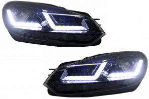 Faruri Osram LED compatibil cu VW Golf 6 VI (2008-2012) Black LEDriving Semnal Dinamic - Img 3
