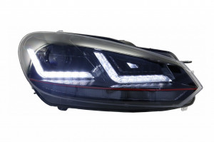 Faruri Osram LED compatibil cu VW Golf 6 VI (2008-2012) GTI Rosu LEDriving Semnal Dinamic - Img 4