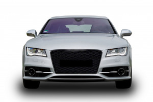Grila Bara Fata compatibil cu Audi A7 4G Pre-Facelift 2010-2014 RS7 Design Negru Lucios - Img 5
