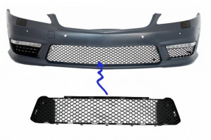 Grila Central Inferioara Bara Fata compatibil cu Mercedes S-Class W221 S63 S65 2005-2013 - Img 5