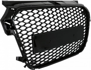 Grila Centrala AUDI A1 Facelift 2015-2018 Fara Emblema compatibil Design Negru Lucios - Img 4