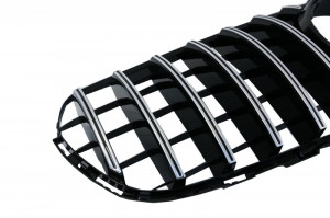Grila Centrala Black compatibil cu Mercedes GLC X253, C253, 2015-2018 GT R Panamericana Look Crom cu camera - Img 3