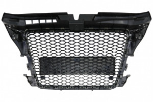 Grila Centrala compatibil cu AUDI A3 8P Facelift 2007-2012 RS Design Negru Lucios - Img 4