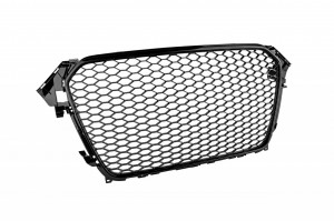 Grila Centrala compatibil cu AUDI A4 B8 Facelift 2012-2015 RS Design Negru Lucios - Img 2