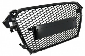 Grila Centrala compatibil cu AUDI A4 B8 Facelift 2012-2015 RS Design Negru Lucios - Img 2