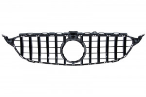 Grila Centrala compatibil cu MERCEDES C-Class W205 S205 A205 C205 2014-2018 GT-R Panamericana Design Negru - Img 4