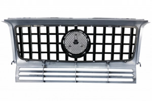 Grila Centrala compatibil cu MERCEDES G-Class W463 1990-2014 G63 GT-R Panamericana Design Argintiu - Img 4