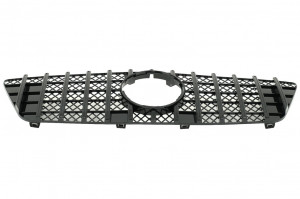 Grila centrala compatibila cu Mercedes ML W164 Facelift 2008-2011 GT-R Panamericana Design Negru Lucios - Img 4