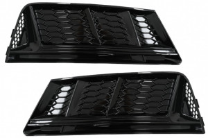 Grile Laterale compatibil cu Audi A4 B9 Sedan Avant 2016-2018 RS4 Desing Negru - Img 4