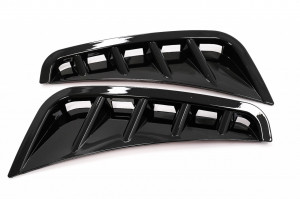 Ornamente bara fata flapsuri Negru Lucios compatibil cu Mercedes C-Class W205 S205 Facelift 2018-2020 Sedan T-Model - Img 3