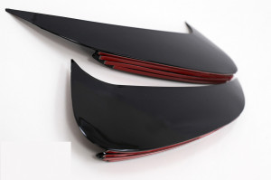 Ornamente bara spate flapsuri compatibil cu Mercedes C Class W206 Sport Line 2021-> Negru Lucios