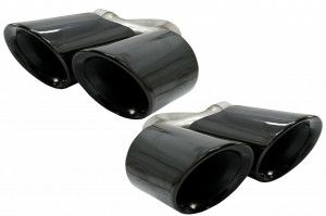 Ornamente Evacuare compatibil cu Porsche Cayenne 9Y0 SUV 3.0 2018-> Negru