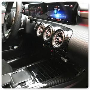 Ornamente interior Consola principala, Aer Conditionat si Stergatoare compatibil cu Mercedes A-Class W177 Carbon LHD - Img 6