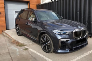 Pachet Exterior Aero compatibil cu BMW X7 G07 2018-> M-Tech Black Knight Design Negru Lucios - Img 8