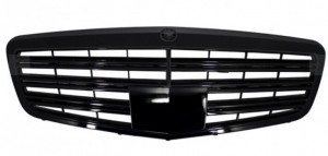 Pachet Exterior Complet compatibil cu Mercedes S-Class W221 2005-2011 cu Grila Negru Lucios si Ornamente de Evacuare - Img 6