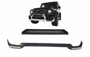 Prelungire Bara Fata LED DRL si Prelungire Superioara Bara Fata compatibil cu Mercedes G-Class W463 1989-2017