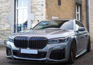Prelungire Bara Fata Negru Lucios compatibil cu BMW Seria 7 G11/G12 LCI M Sport (2019->) Negru Lucios - Img 4