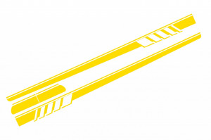 Stickere Laterale Galben Mat compatibil cu MERCEDES Clasa C C205 Coupe A205 Cabriolet 2014->