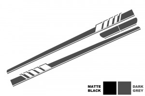 STICKERE LATERALE GRI INCHIS compatibil cu MERCEDES C-Class C205 Coupe A205 Cabriolet 2014-> C63 Design