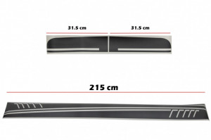 Stickere Laterale Negru Mat compatibil cu MERCEDES Benz W212 Clasa E 2009-2016