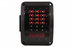 Stopuri Full LED compatibil cu JEEP Wrangler JK 2007-2017 Fumuriu - Img 2