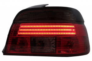 Stopuri LED BAR compatibil cu BMW 5 Series E39 Sedan 1995-2000 Rosu Fumuriu - Img 2
