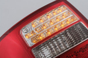 Stopuri LED compatibil cu Audi A6 4B C5 Avant 1997-2004 Rosu si Alb Geam Clar - Img 3