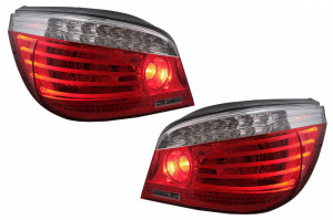 Stopuri LED compatibil cu BMW Seria 5 E60 2003-2007 Rosu Clar Facelift look