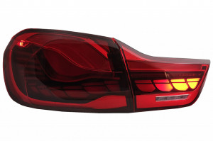 Stopuri OLED compatibil cu BMW Seria 4 F32 F33 F36 M4 F82 F83 2013-2019 Rosu Clar cu Semnal Dinamic Secvential - Img 3