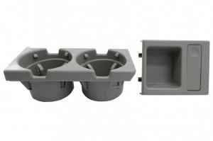 Suport Pahare si Monede compatibil cu BMW 3 Series E46 1998-2005 Gri - Img 2