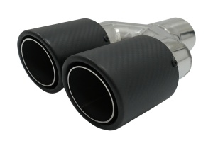 Toba Ornament Evacuare Fibra Carbon Mat Orificiu de admisie 5.8 cm Partea Stanga