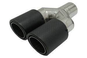 Toba Ornament Evacuare Fibra Carbon Mat Orificiu de admisie 5.8 cm Partea Stanga - Img 2