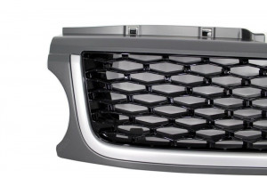 Ansamblu Grila Centrala si Grile Laterale compatibil cu Land Range Sport Facelift L320 (2010-2013) Autobiography Look Platinum Black Edition - Img 2
