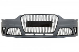 Bara Fata cu Difuzor Bara Spate si Ornamente Evacuare compatibil cu Audi A4 B8 Facelift 2012-2015 Sedan Avant RS4 Design - Img 2