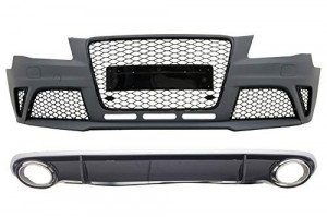 Bara Fata cu Difuzor compatibil cu AUDI A4 B8 Pre-Facelift 2008-2011 RS4 Design - Img 3