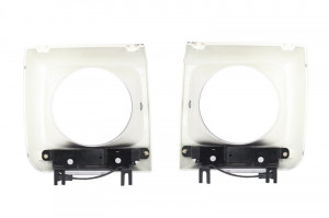 Carcasa faruri cu Lumini de zi dedicate LED DRL compatibil cu Mercedes G-class W463 1989-2012 G65 Design Black - Img 2