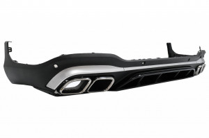 Difuzor Bara Spate compatibil cu Mercedes GLC X253 SUV 2020-> GLC63 Ornamente Tobe Crom - Img 7