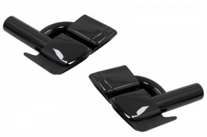 Difuzor Bara Spate compatibil cu Mercedes S-Class W221 2005-2013 Facelift S63 S65 Design cu Ornament Tobe negre - Img 4