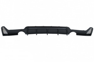 Difuzor Bara Spate Cu Evacuare Dubla compatibil cu BMW Seria 4 F32 F33 F36 2013-2019 Negru