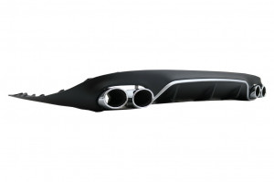 Difuzor Bara Spate cu Grila Centrala Negru Crom compatibil cu Mercedes E-Class C238 A238 AMG Sport Line 2016-> E53 E63 Design - Img 6
