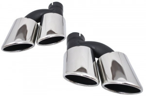 Difuzor Bara Spate cu Ornamente Evacuare compatibil cu AUDI A4 B8 Pre Facelift 2008-2011 Sedan sau Avant S4 Design - Img 8